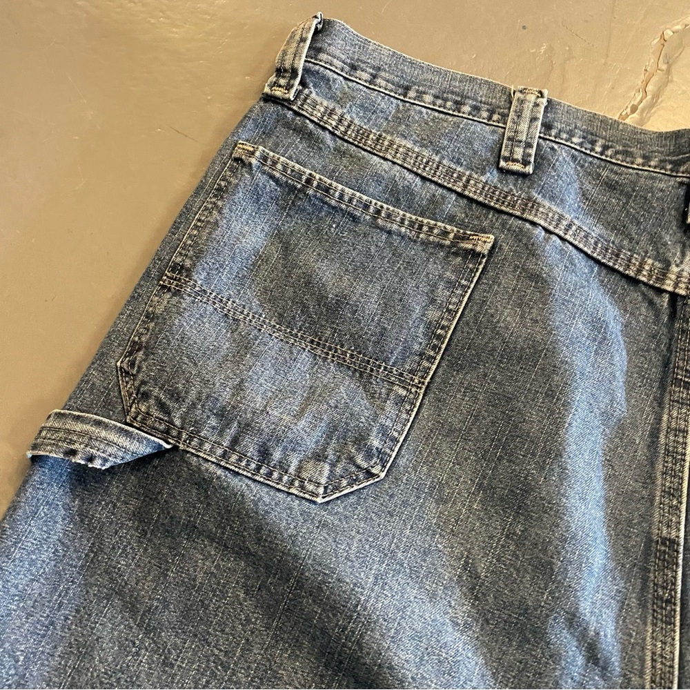 Wrangler 100% Cotton Denim Blue Jean Carpenter Shorts Mens 44” - Picture 7 of 8